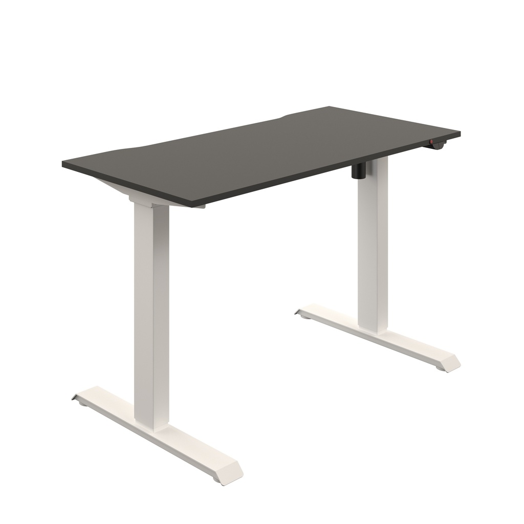 Okoform Heated Single Motor Height Adjustable Desk (FSC) | 1200X600 | Black/White | 