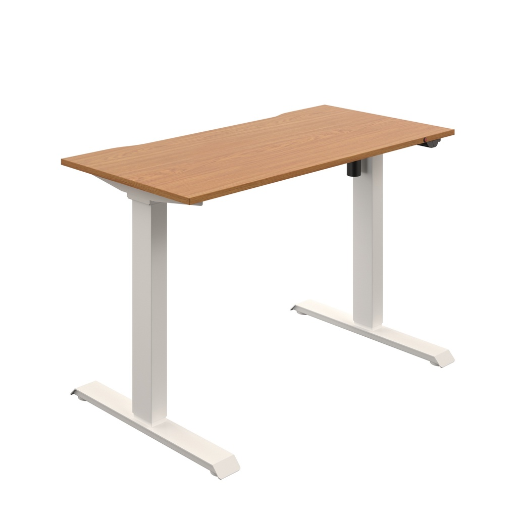 Okoform Heated Single Motor Height Adjustable Desk (FSC) | 1200X600 | Nova Oak/White | 