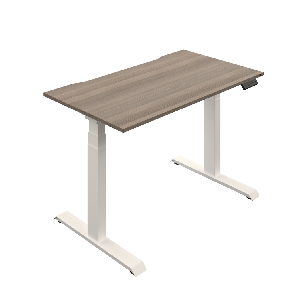 Okoform Heated Dual Motor Height Adjustable Desk (FSC) | 1400X800 | Grey Oak/White | 