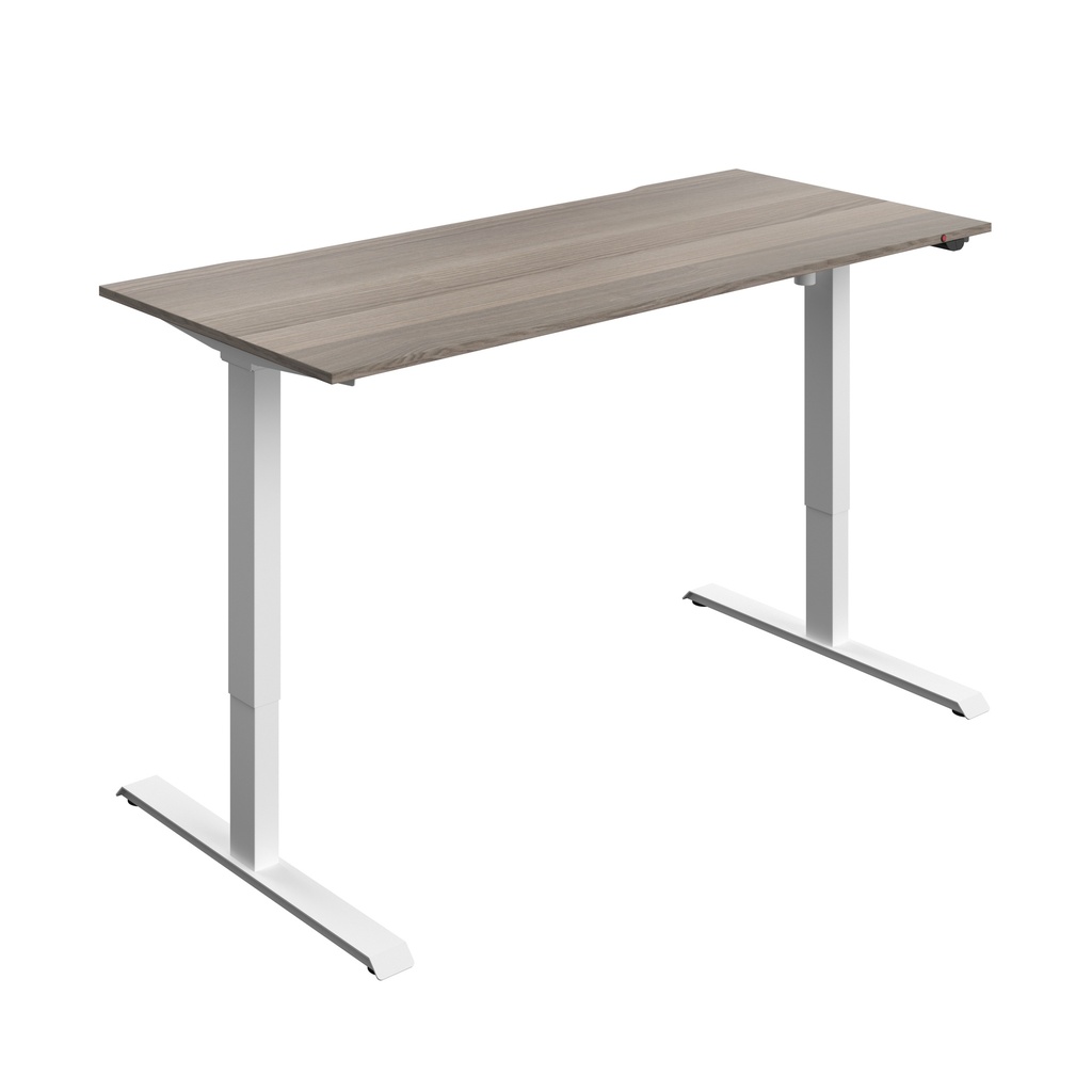 Okoform Heated Dual Motor Height Adjustable Desk (FSC) | 1800X800 | Grey Oak/White | 