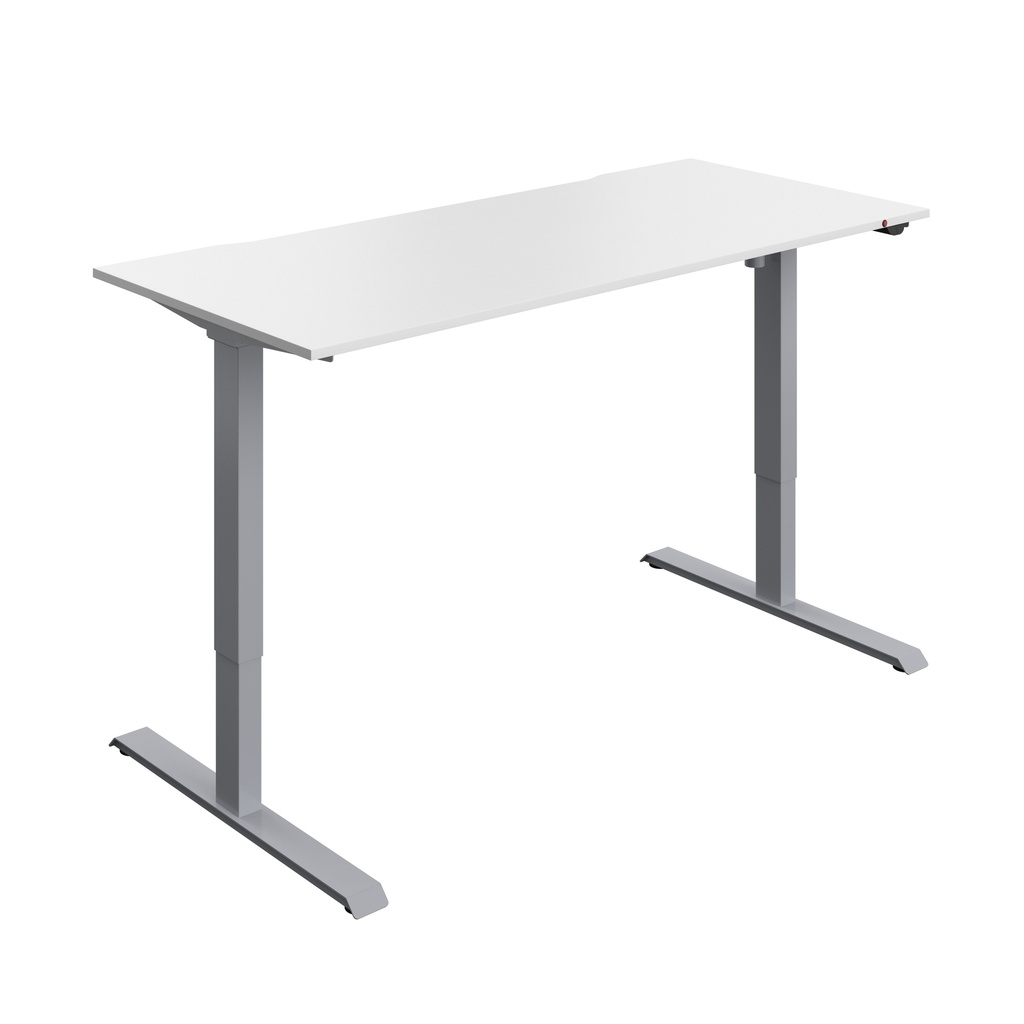 Okoform Heated Dual Motor Height Adjustable Desk (FSC) | 1800X800 | White/Silver | 