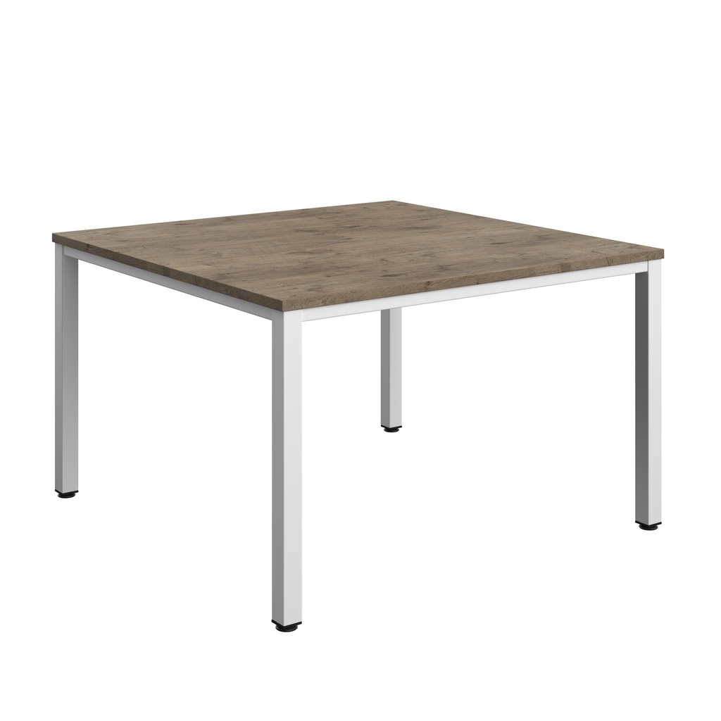 Fraction Infinity Square Meeting Table (FSC) | 1200 X 1200 | Grey Nebraska Oak/White