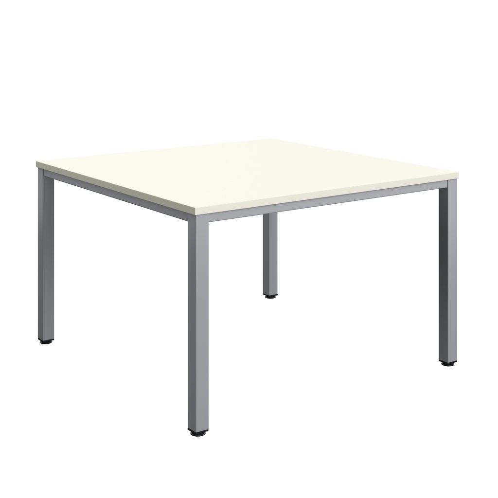 Fraction Infinity Square Meeting Table (FSC) | 1200 X 1200 | White/Silver