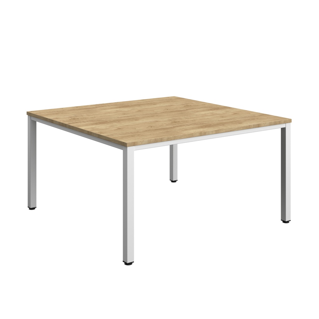 Fraction Infinity Square Meeting Table (FSC) | 1400 X 1400 | Natural Nebraska Oak/White