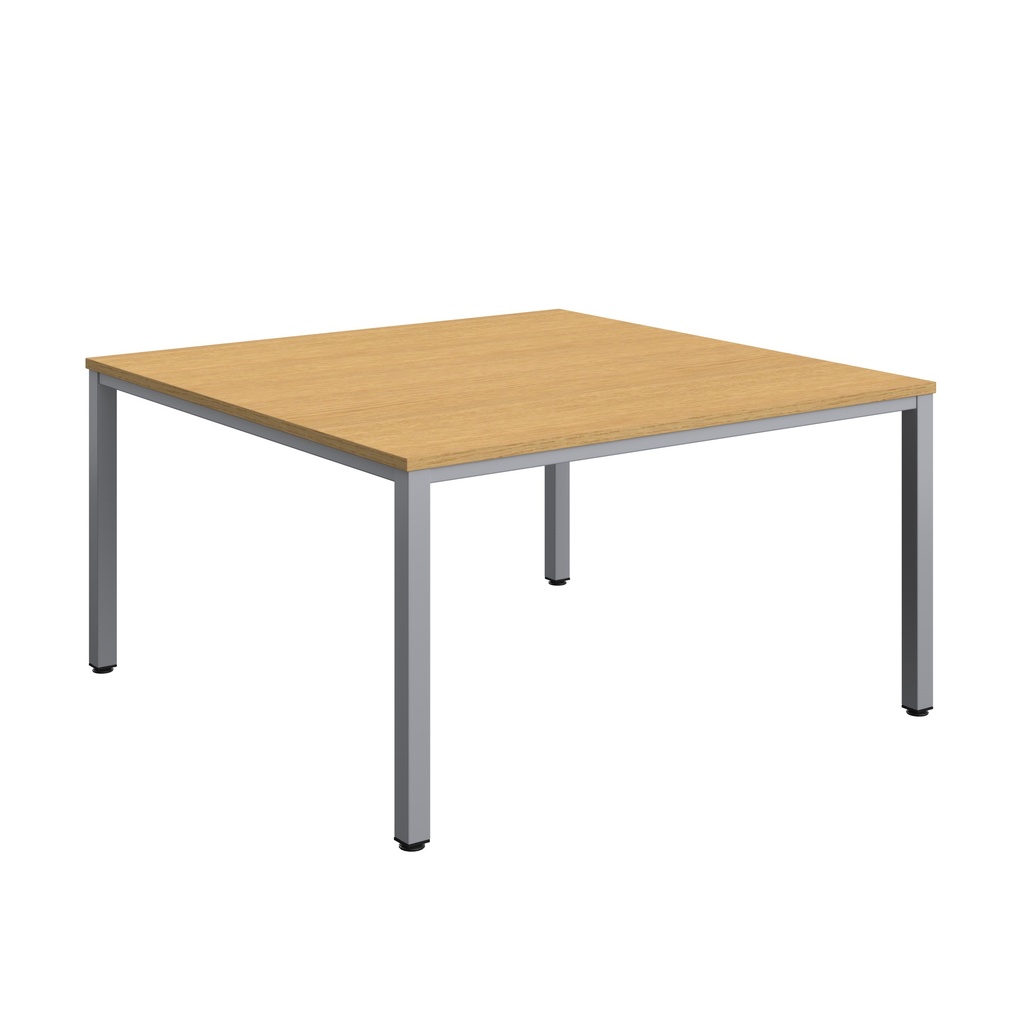 Fraction Infinity Square Meeting Table (FSC) | 1400 X 1400 | Sorano Oak/Silver