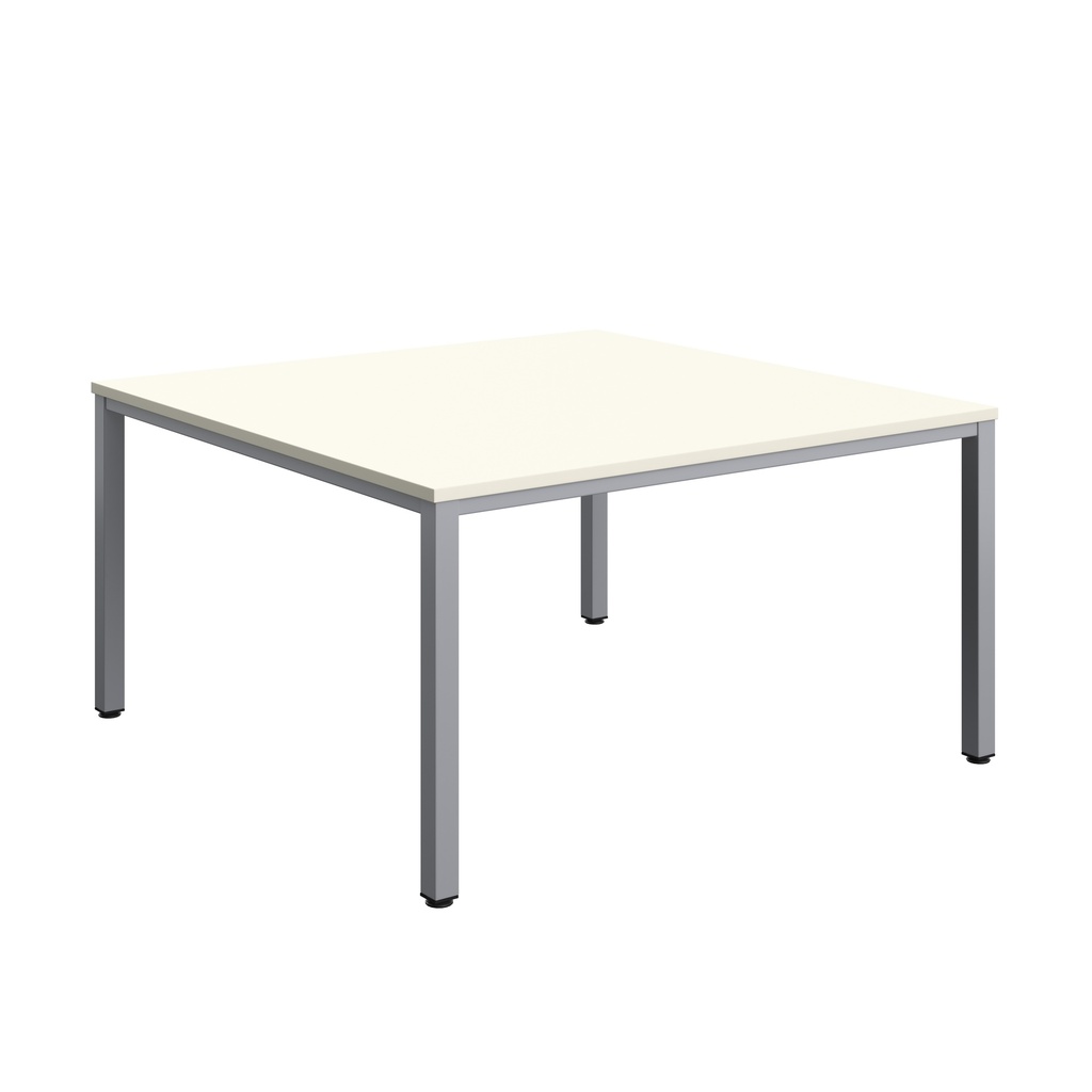 Fraction Infinity Square Meeting Table (FSC) | 1400 X 1400 | White/Silver