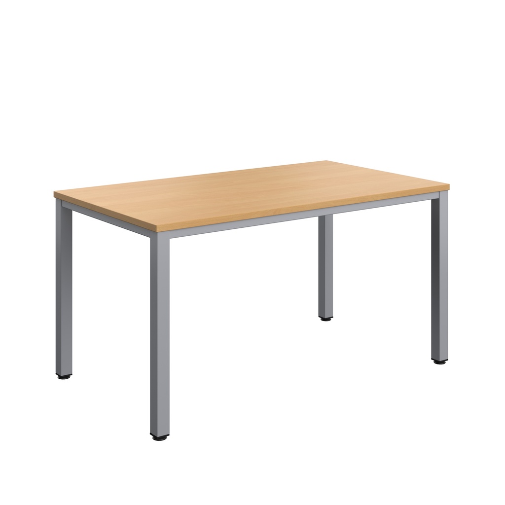 Fraction Infinity Rectangular Meeting Table (FSC) | 1400 X 800 | Ellmau Beech/Silver