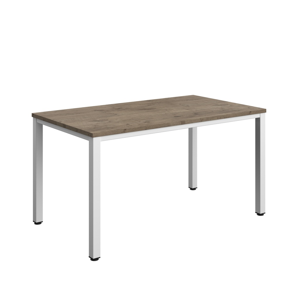 Fraction Infinity Rectangular Meeting Table (FSC) | 1400 X 800 | Grey Nebraska Oak/White