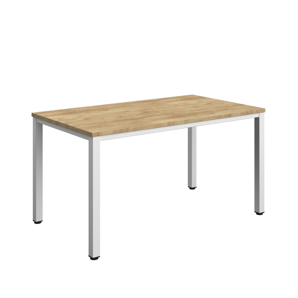 Fraction Infinity Rectangular Meeting Table (FSC) | 1400 X 800 | Natural Nebraska Oak/White