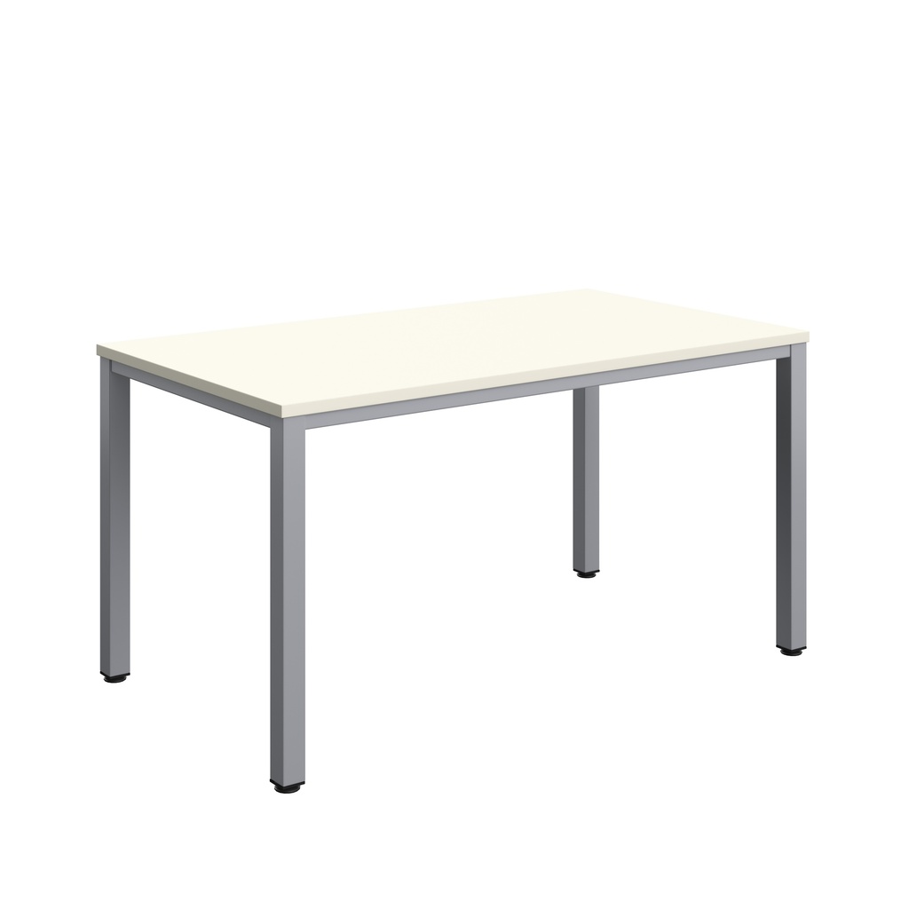 Fraction Infinity Rectangular Meeting Table (FSC) | 1400 X 800 | White/Silver