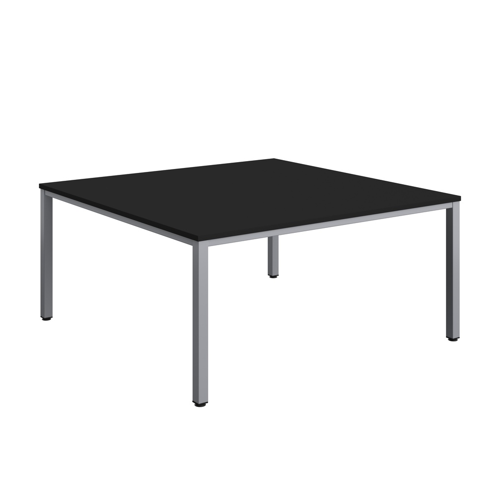 Fraction Infinity Square Meeting Table (FSC) | 1600 X 1600 | Black/Silver