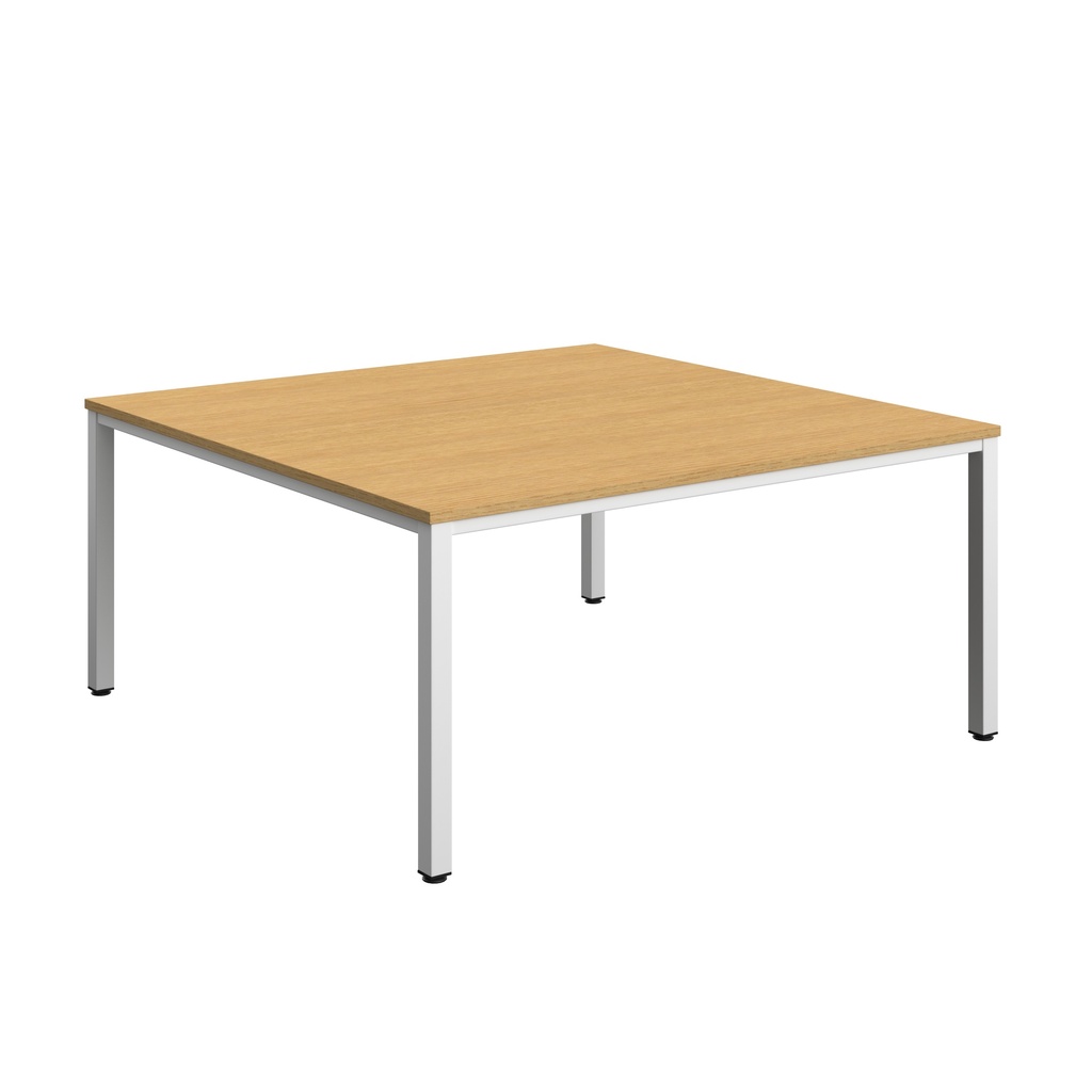 Fraction Infinity Square Meeting Table (FSC) | 1600 X 1600 | Sorano Oak/White