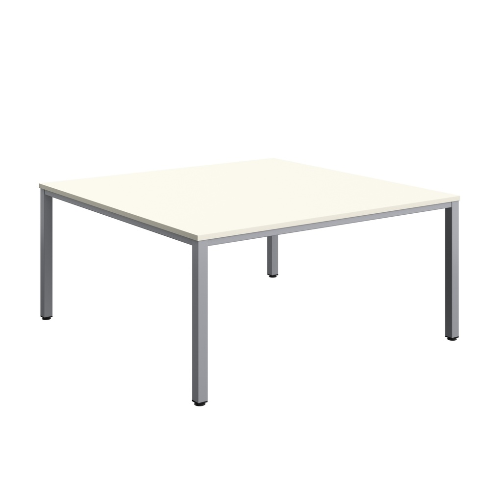 Fraction Infinity Square Meeting Table (FSC) | 1600 X 1600 | White/Silver