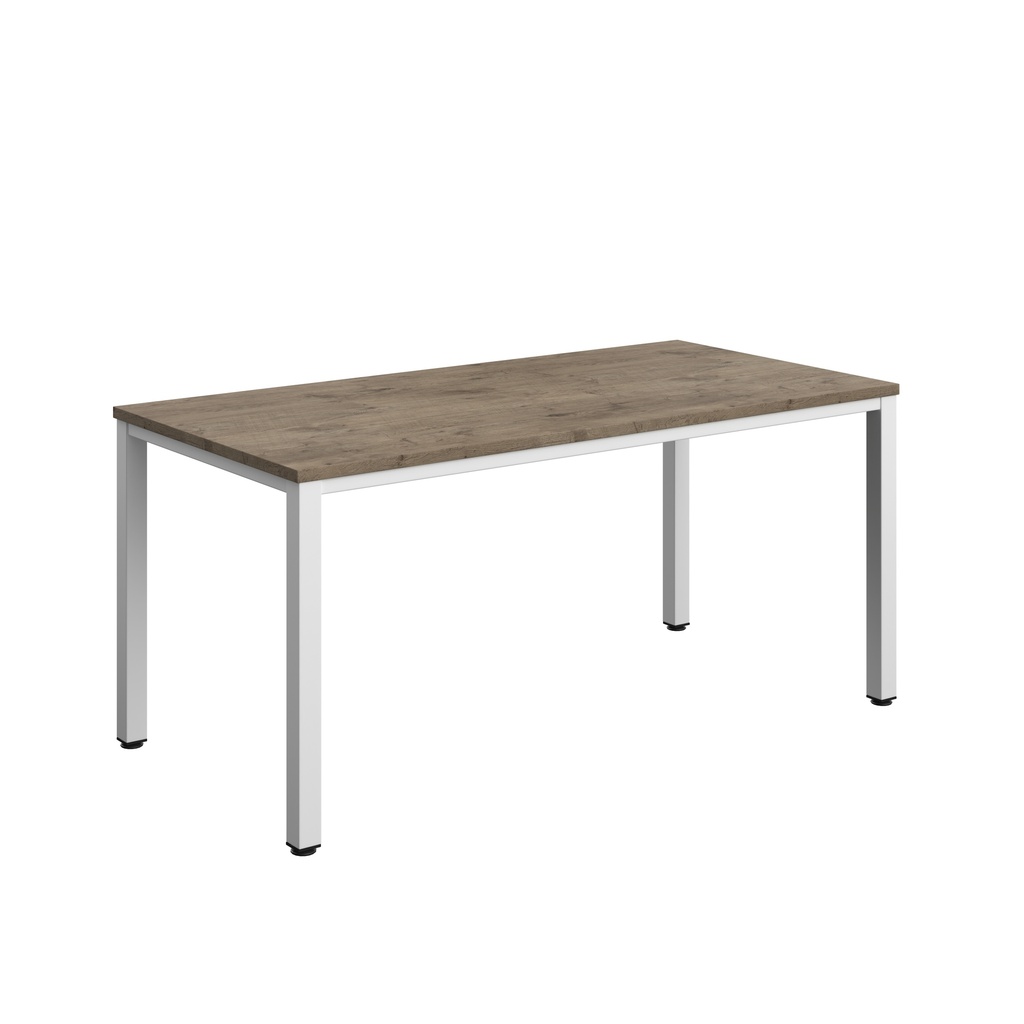 Fraction Infinity Rectangular Meeting Table (FSC) | 1600 X 800 | Grey Nebraska Oak/White