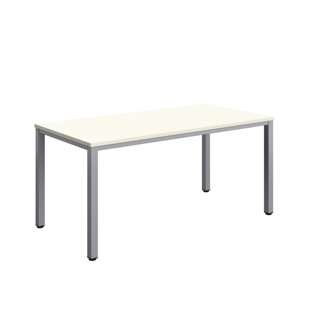 Fraction Infinity Rectangular Meeting Table (FSC) | 1600 X 800 | White/Silver