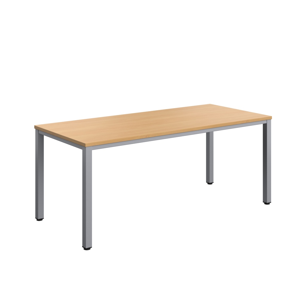 Fraction Infinity Rectangular Meeting Table (FSC) | 1800 X 800 | Ellmau Beech/Silver