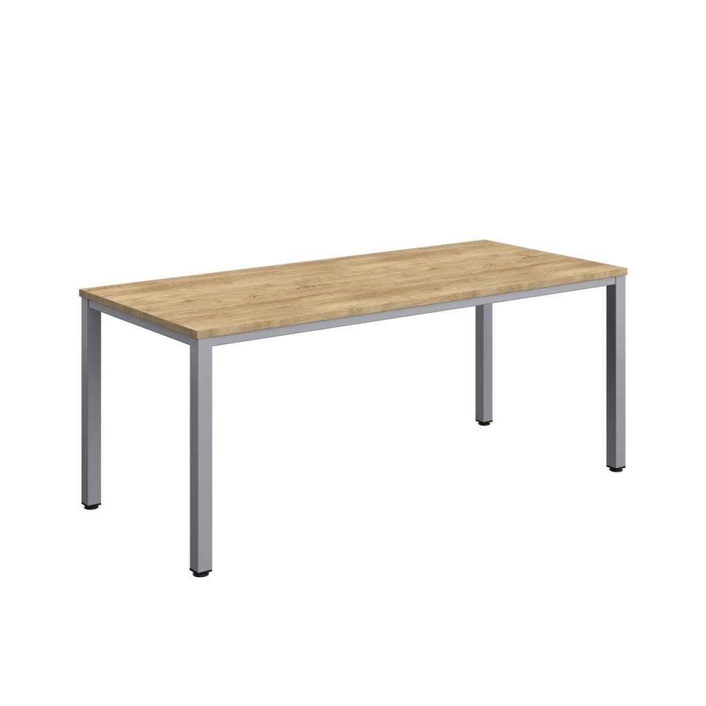 Fraction Infinity Rectangular Meeting Table (FSC) | 1800 X 800 | Natural Nebraska Oak/Silver