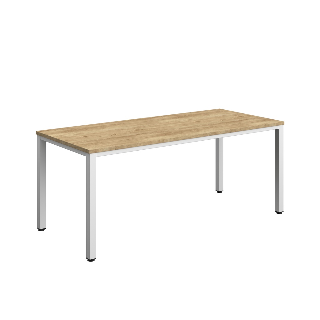 Fraction Infinity Rectangular Meeting Table (FSC) | 1800 X 800 | Natural Nebraska Oak/White