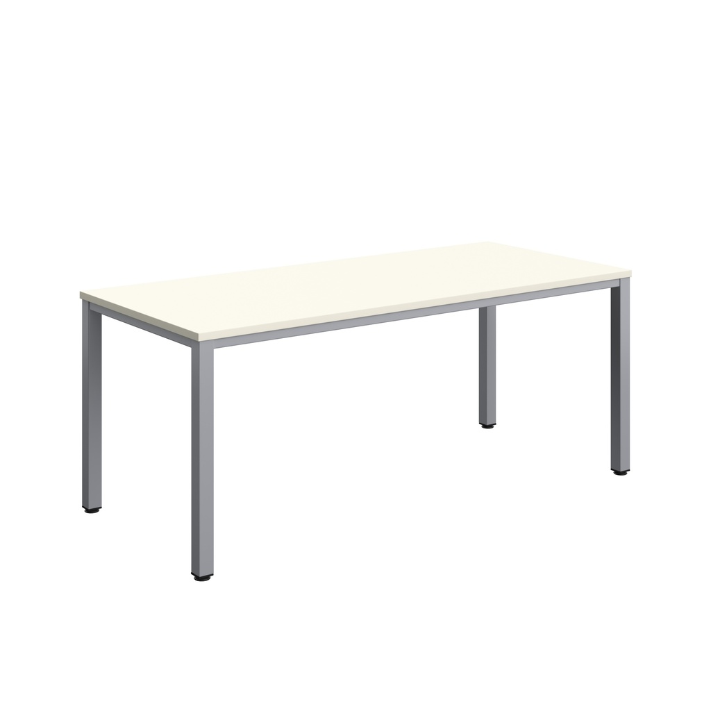 Fraction Infinity Rectangular Meeting Table (FSC) | 1800 X 800 | White/Silver