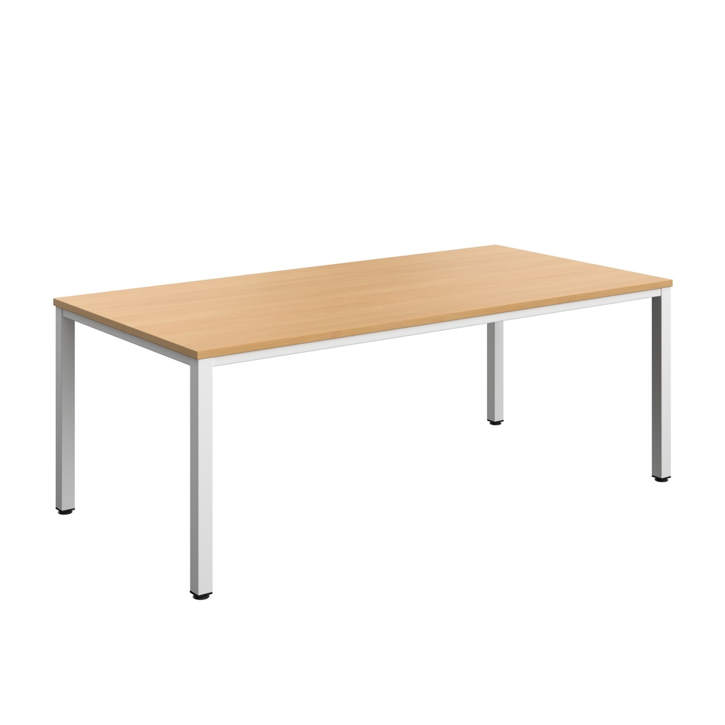 Fraction Infinity Rectangular Meeting Table (FSC) | 2000 X 1000 | Ellmau Beech/White