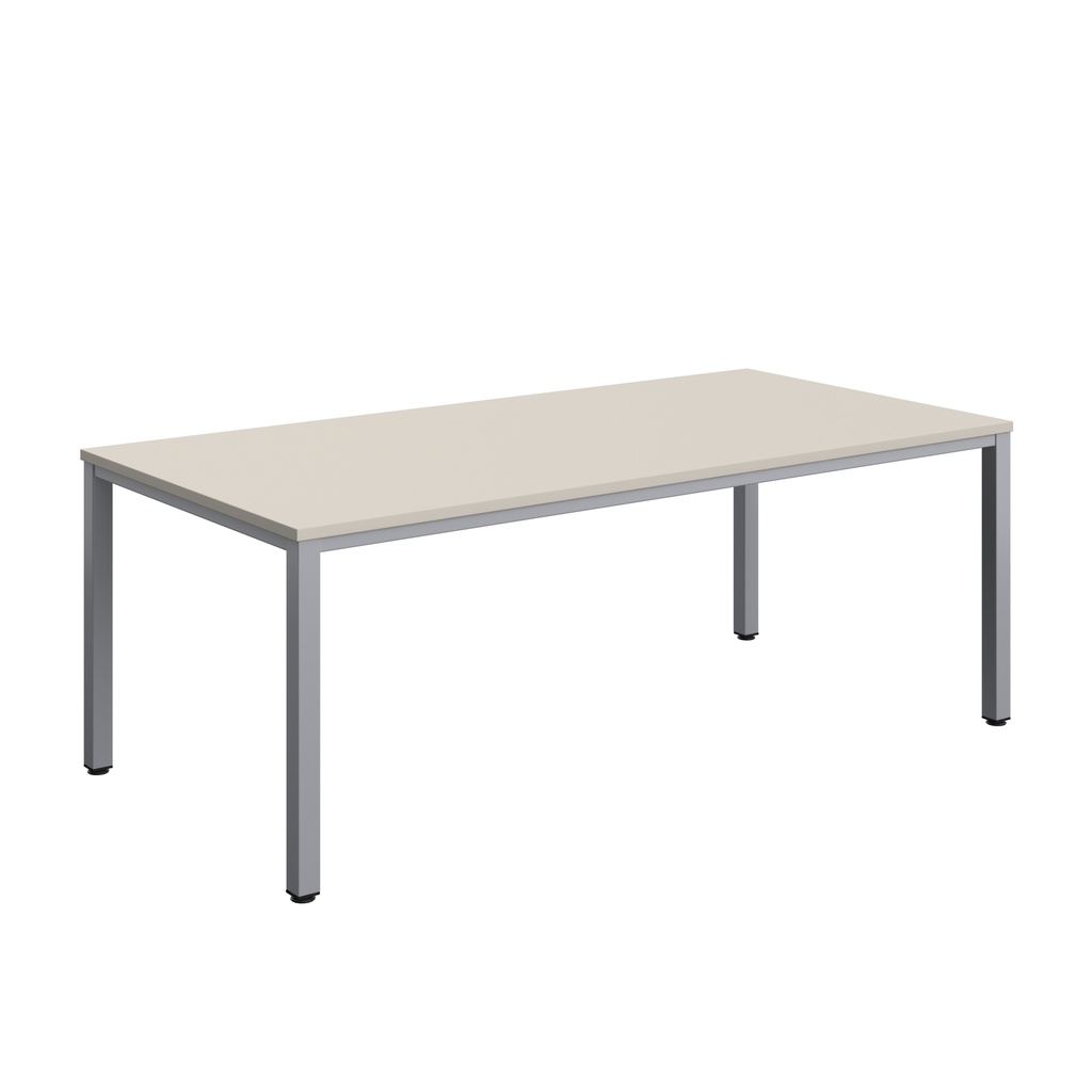 Fraction Infinity Rectangular Meeting Table (FSC) | 2000 X 1000 | Grey/Silver