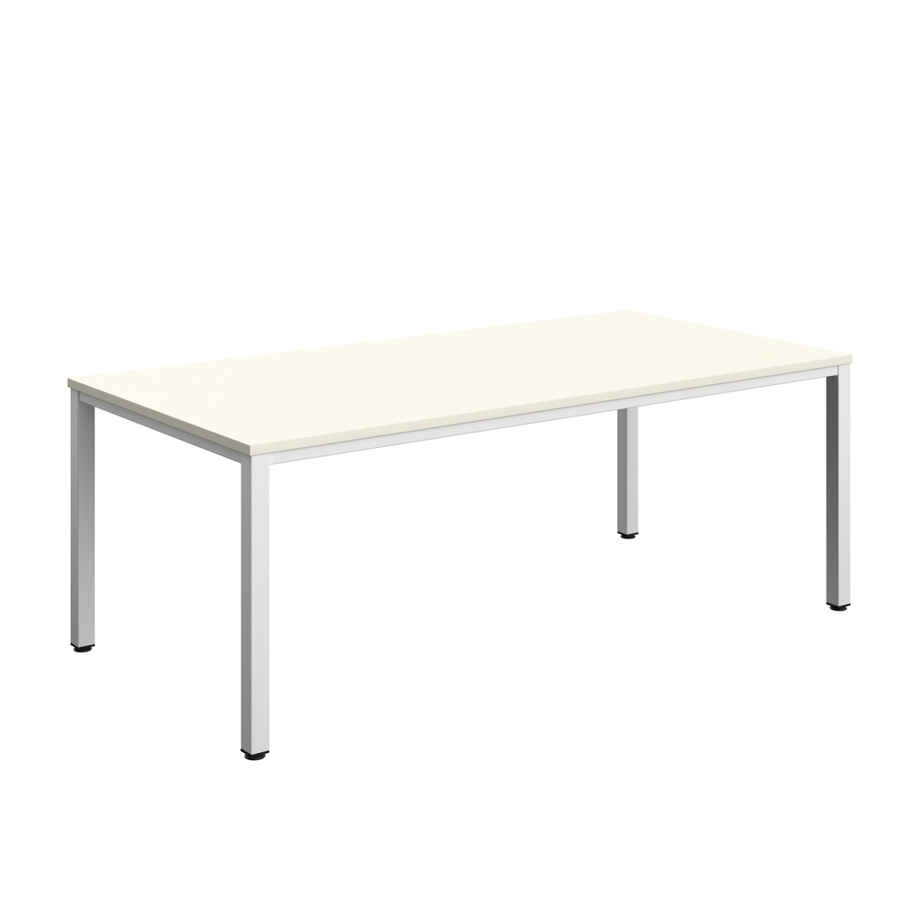 Fraction Infinity Rectangular Meeting Table (FSC) | 2000 X 1000 | White/White