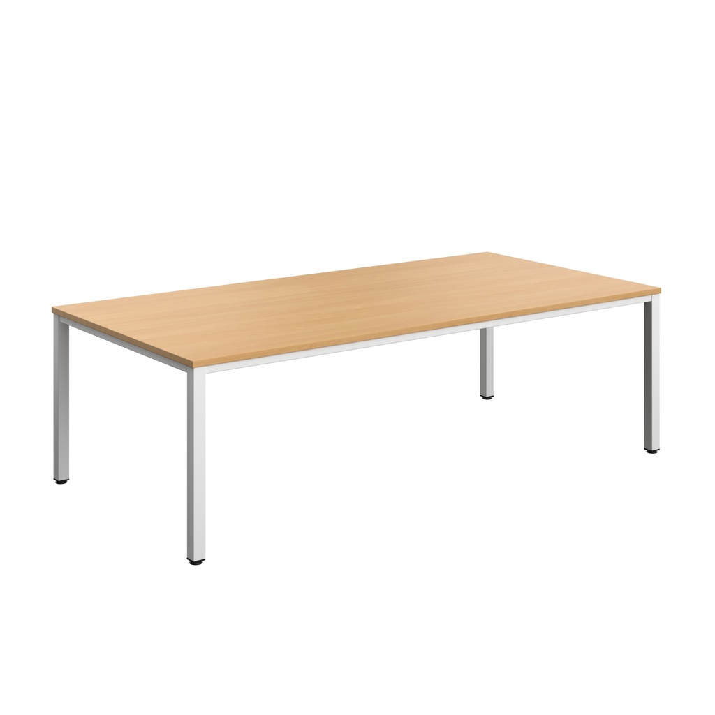 Fraction Infinity Rectangular Meeting Table (FSC) | 2400 X 1200 | Ellmau Beech/White