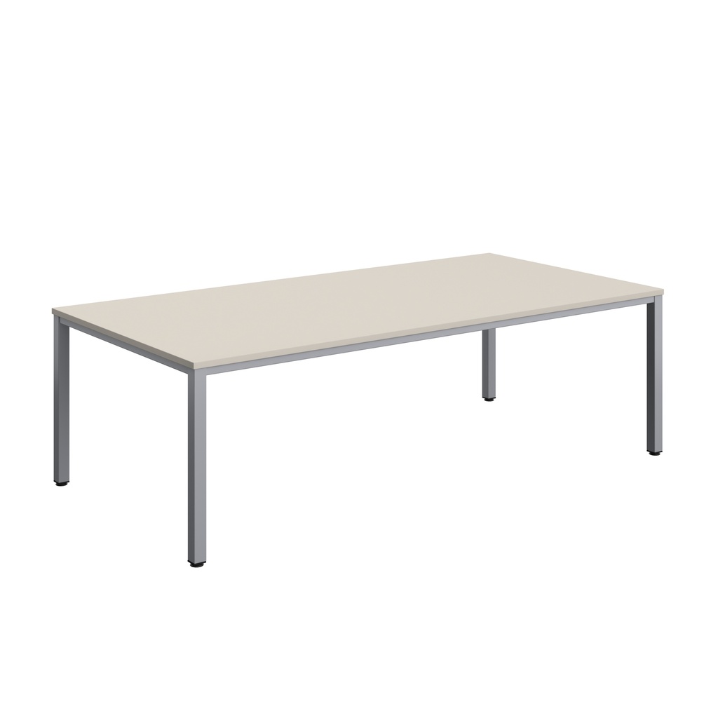 Fraction Infinity Rectangular Meeting Table (FSC) | 2400 X 1200 | Grey/Silver