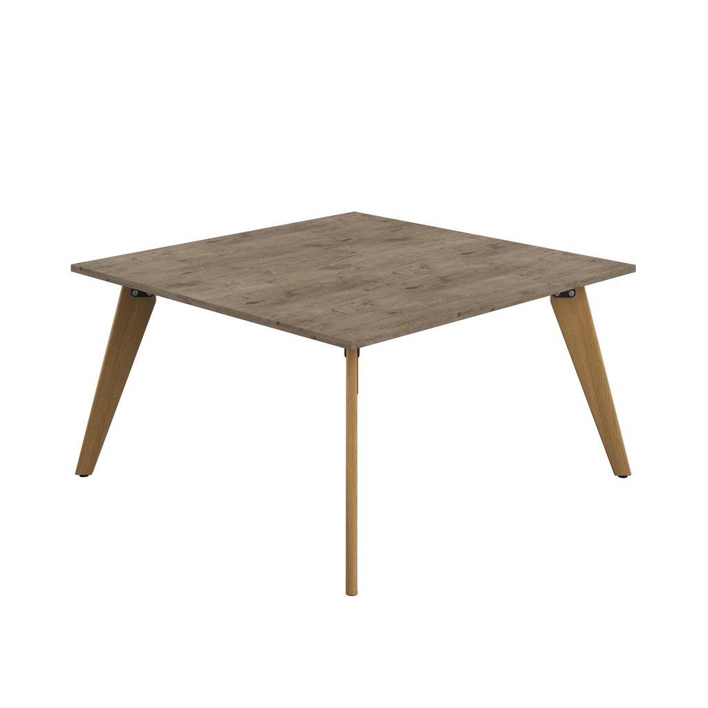 Plateau Square Table (FSC) | 1400mm | Grey Nebraska Oak