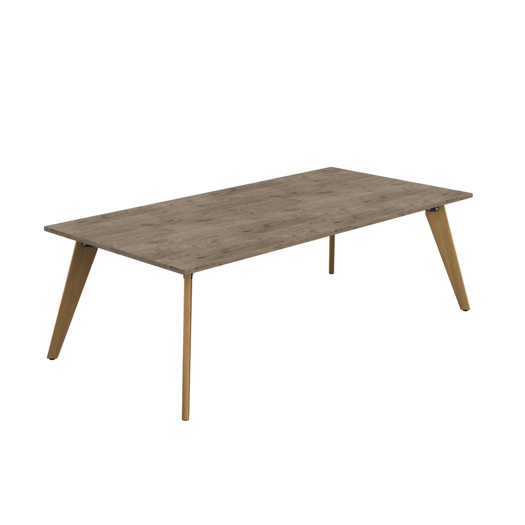 Plateau Rectangular Table (FSC) | 2400 X 1200 | Grey Nebraska Oak