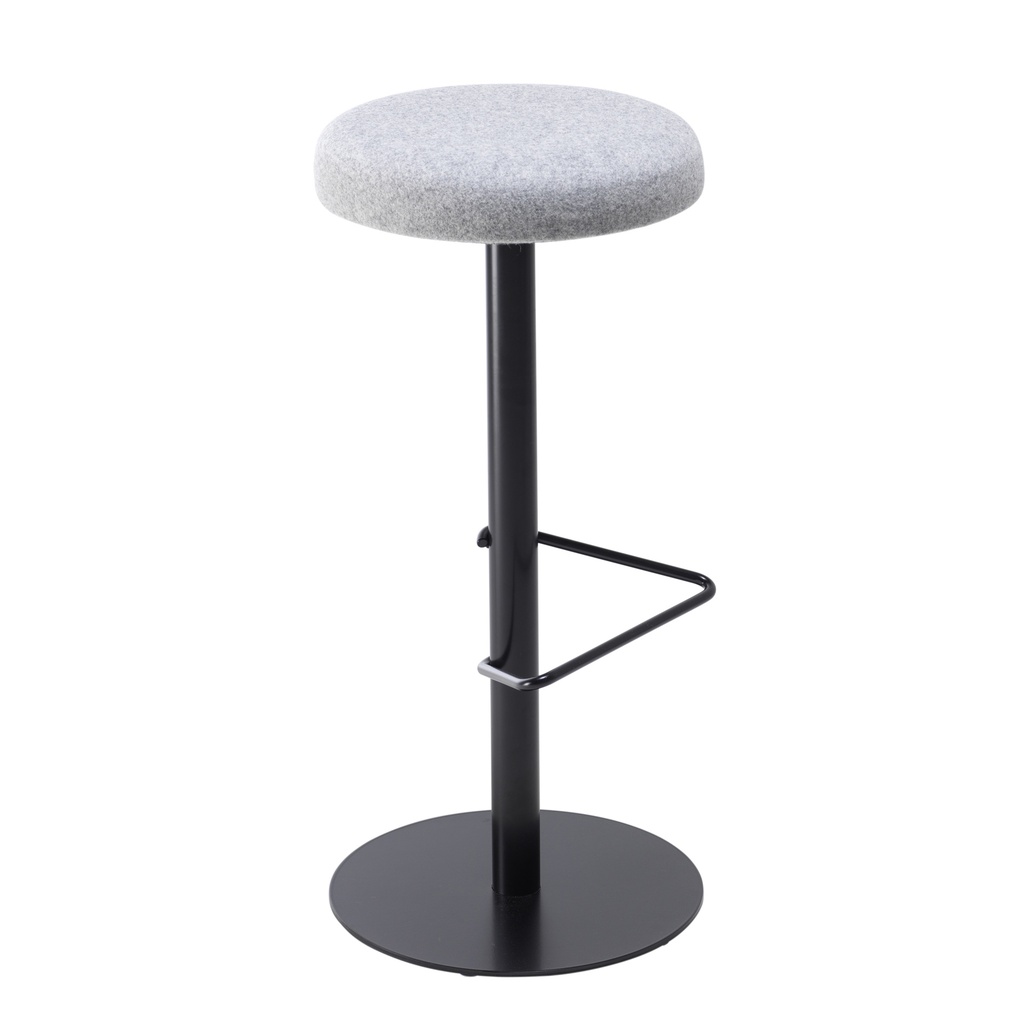 Contract High Black Frame, Wire Footrest Plain Top Stool Unlimited Band 1