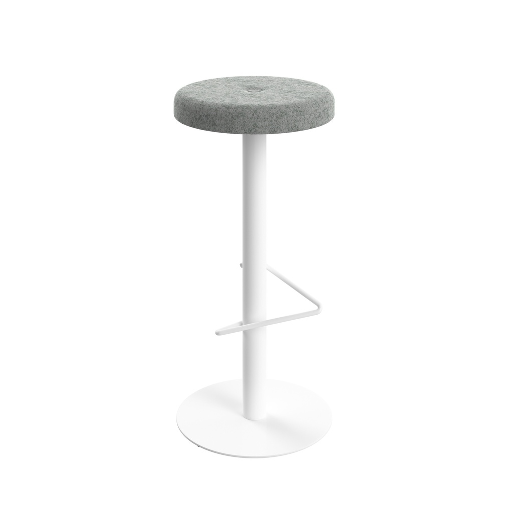 Contract High White Frame, Wire Footrest Button Top Stool Unlimited Band 1