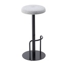 Contract High Black Frame, Tube Footrest Button Top Stool Unlimited Band 1