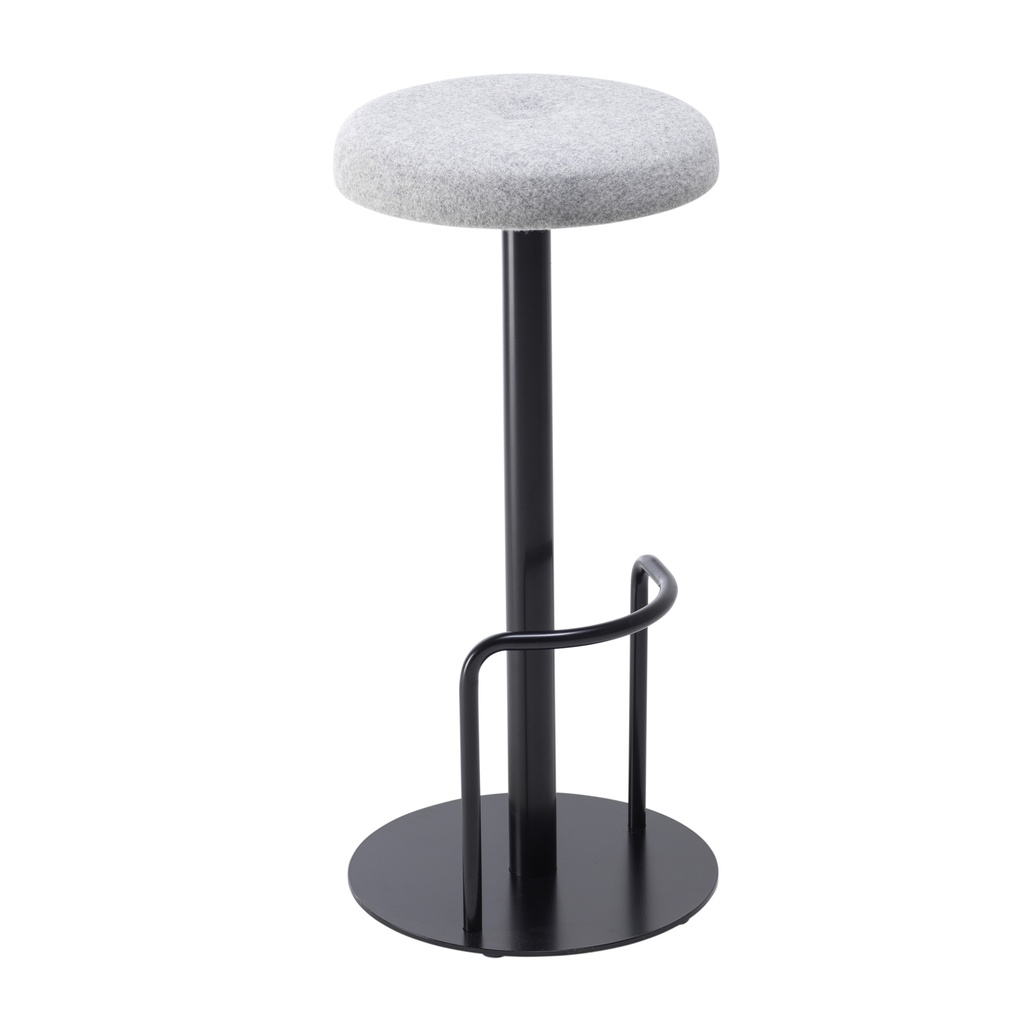 Contract High Black Frame, Tube Footrest Button Top Stool Unlimited Band 2