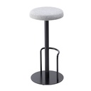 Contract High Black Frame, Tube Footrest Plain Top Stool Unlimited Band 3