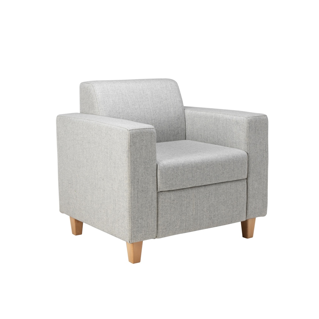 Iceberg Band 1 Fabric Armchair With Wooden Feet