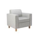 Iceberg Band 1 Fabric Armchair With Wooden Feet