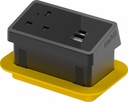 In-Desk Power Module 1X 240V Uk
Socket, Synapseâ„¢ 100W Usb-C,
27W Usb-A Black Housing Black
Veneer