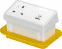 In-Desk Power Module 1X 240V Uk
Socket, Synapseâ„¢ 100W Usb-C,
27W Usb-A White Housing White
Veneer