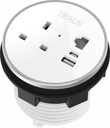 80Mm In-Desk Power Module 1X
240V Uk Socket, 30W Usb-C, 27W
Usb-A, White Housing, White Bezel,
White Veneer (With Additional Rj45
Keystone Blank - Keystone Not
Supplied)