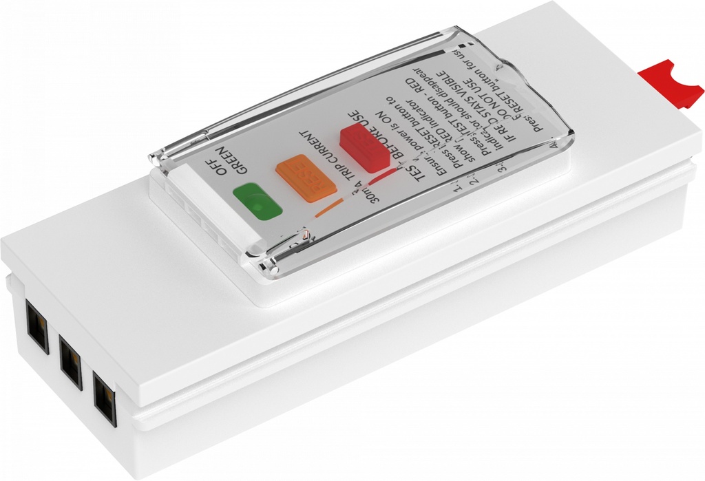 16A Rcd Protection Module With
Gst18 Output, White