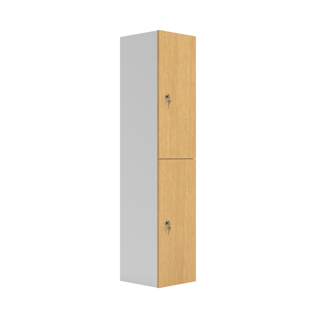 Wooden Locker (FSC) | 2 Doors | Sorano Oak