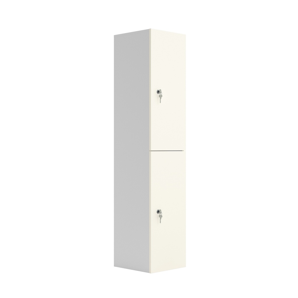 Wooden Locker (FSC) | 2 Doors | White