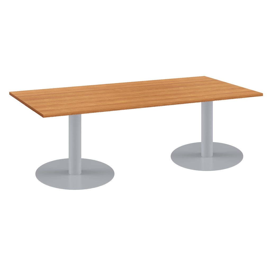 One Contract Meeting Table 1800 X 800 Silver Base Beech Top