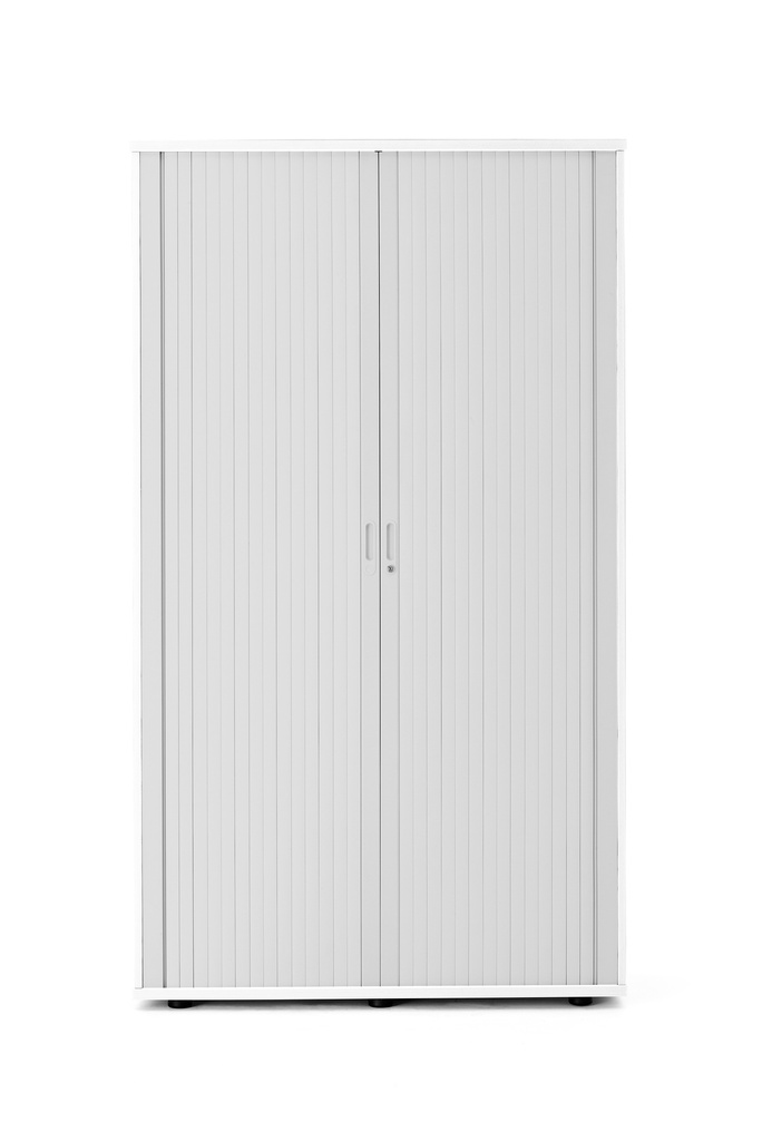 Wooden Side Opening Tambour (FSC) | 2 Metre Tall | White | 