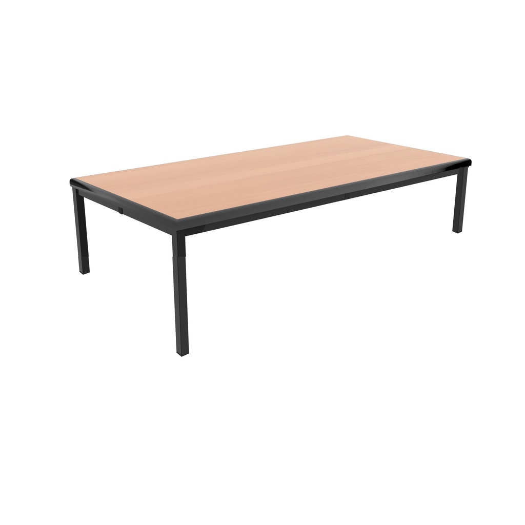 T-Table Flat Pack Table|1200X600X460| Beech/Black