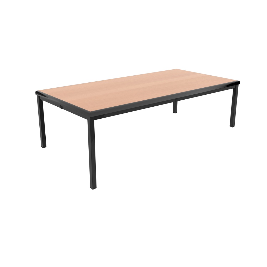 T-Table Flat Pack Table|1200X600X530| Beech/Black