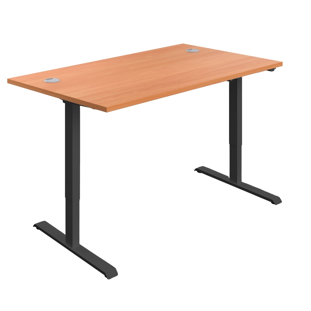 Economy Single Motor Sit Stand Desk (FSC) | 1400 X 800 | Beech/Black | 