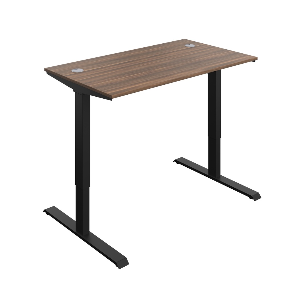 Economy Single Motor Sit Stand Desk (FSC) | 1400 X 800 | Dark Walnut/Black | 