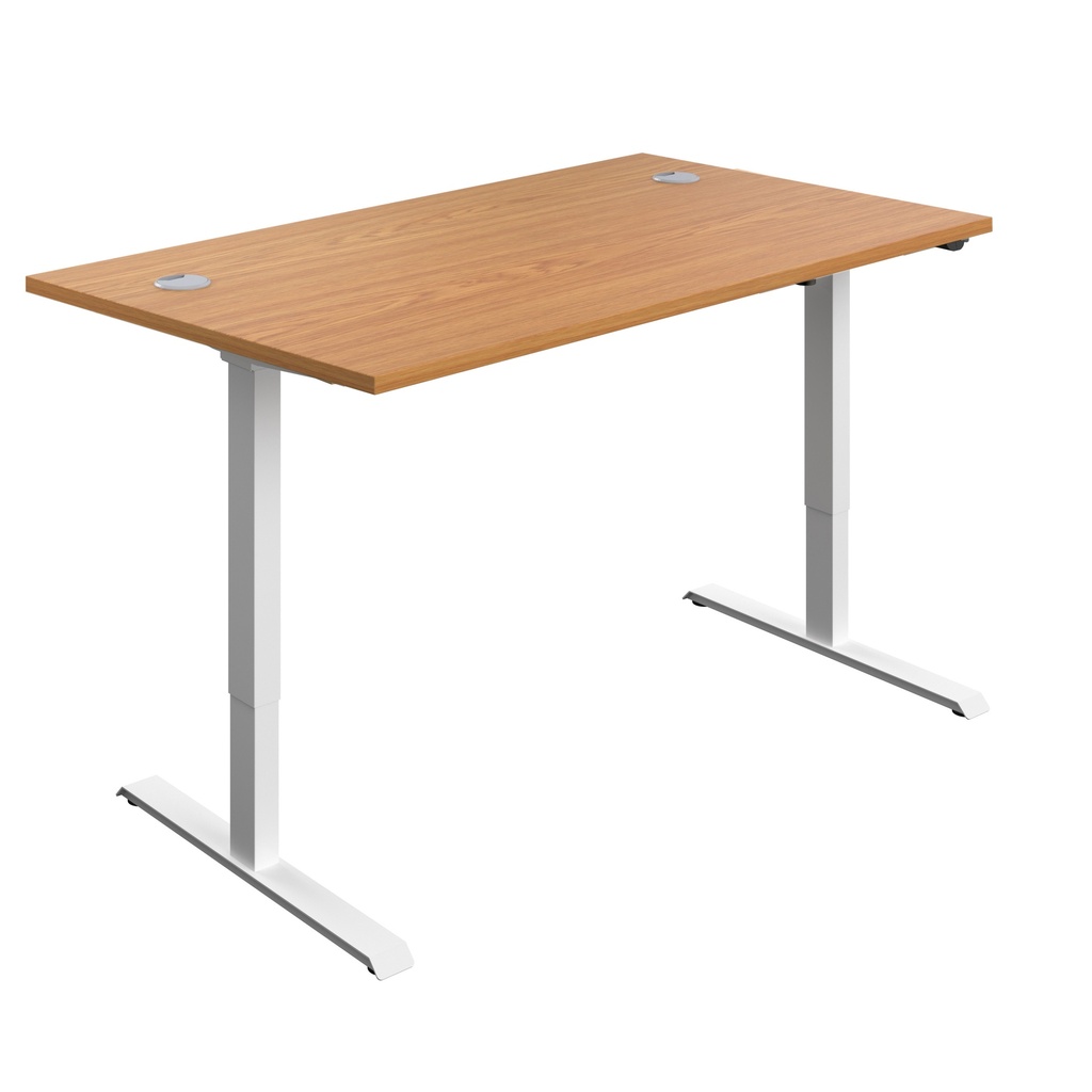 Economy Single Motor Sit Stand Desk (FSC) | 1400 X 800 | Nova Oak/White | 